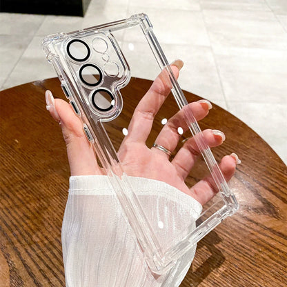 Luxury Shockproof Clear Case For Samsung Galaxy A55 A53 A35 5G S24 Ultra S23 FE S22Plus S21 S20 Hard Acrylic Hybrid Bumper Cover
