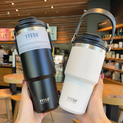 TYESO Stainless Steel Travel Mug – Double-Layer Insulated Coffee Cup & Thermo Bottle