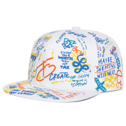 Unisex 88 Letter Graffiti Print Hip-hop Hats Fashion Spring Autumn Outdoor Adjustable Casual Baseball Caps Sunscreen Hat