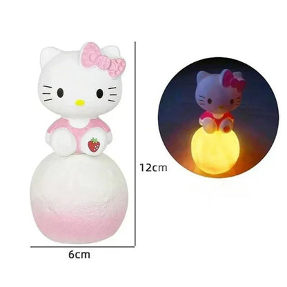 Sanrio Hello Kitty Night Light Toy  Cute LED Bedside Lamp for Kids