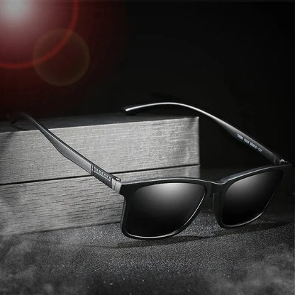 Luxury Polarized Sunglasses for Men – Ultra-Light TR90 Vintage Square Eyewear