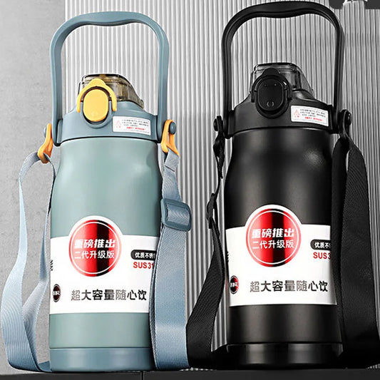 1800ml Stainless Steel Thermos Bottle – Large Capacity Vacuum Flask for Outdoors