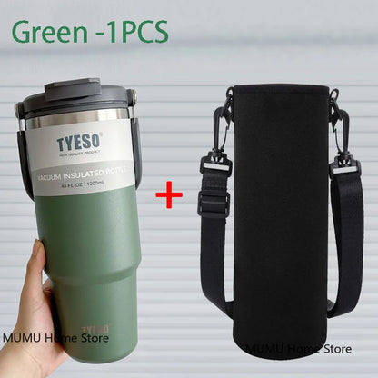 TYESO Stainless Steel Travel Mug – Double-Layer Insulated Coffee Cup & Thermo Bottle
