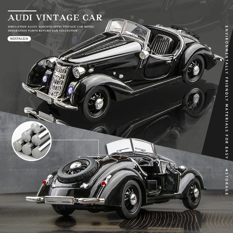 1:32 AUDI WANDERER W25K Classic Alloy Open Car Model Diecasts Metal Toy