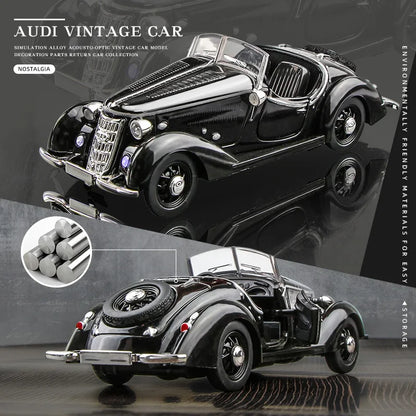 1:32 AUDI WANDERER W25K Classic Alloy Open Car Model Diecasts Metal Toy