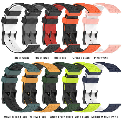 20mm 22mm Silicone Strap for Samsung Galaxy Watch 7/6/5/4 44/40mm 6 4Classic Gear S3 Universal Band Bracelet for Huawei GT3 4Pro