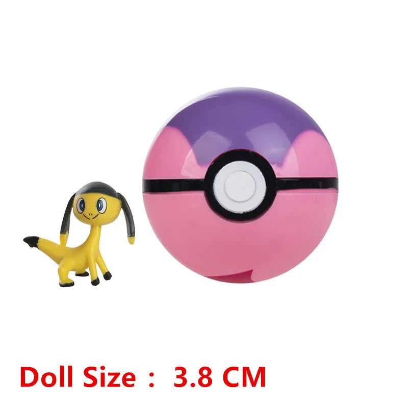 Pokemon Pokeball With Cartoons Movie Anime Figure Pikachu Charmander Eevee Squirtle Vulpix Quality Pet Action Model Toys Gifts