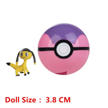 Pokemon Pokeball With Cartoons Movie Anime Figure Pikachu Charmander Eevee Squirtle Vulpix Quality Pet Action Model Toys Gifts