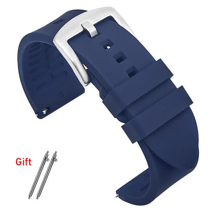 Silicone Strap 18mm 19mm 20mm 21mm 22mm 24mm Quick Release Watchband for Rolex for Omega Bracelet Waterproof Universal Wristabnd