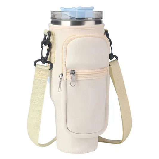 Water Bottle Carrier Bag with Phone Pocket for Stanley 40 oz – Adjustable Strap Holder