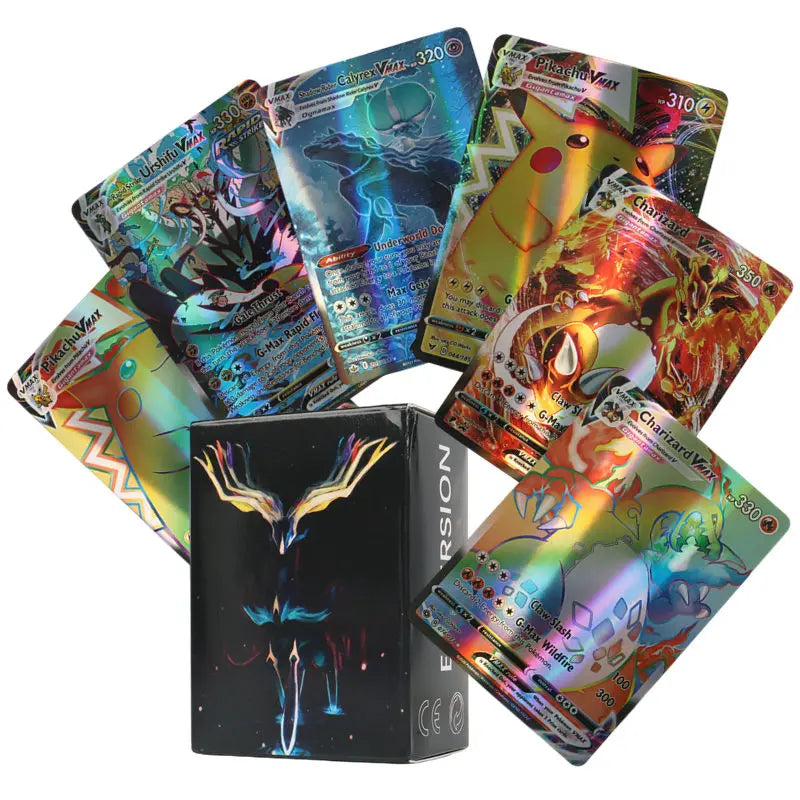 New Holographic Pokemon Cards Scarlet Violet 80Vmax 20EX English Letter Pokemon trading card Kids Gift