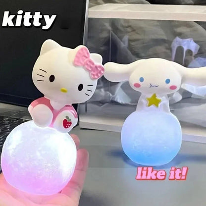 Sanrio Hello Kitty Night Light Toy  Cute LED Bedside Lamp for Kids