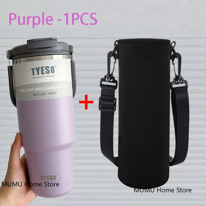 TYESO Stainless Steel Travel Mug – Double-Layer Insulated Coffee Cup & Thermo Bottle