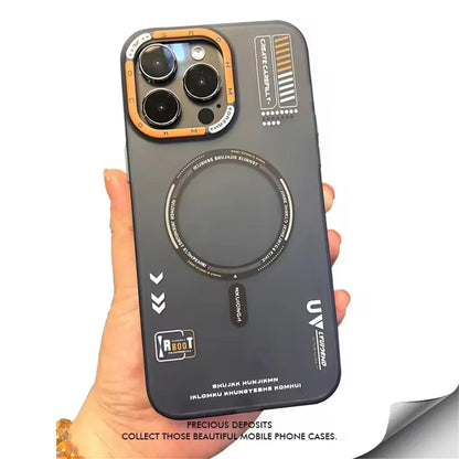 Matte Magnetic Phone Case For iPhone 12 13 14 15 16 Pro Max Megsafe Wireless Charge Frosted Back Metal Lens Frame Buttons Cover