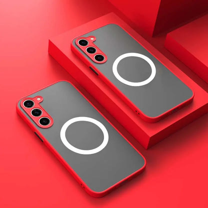 Matte Magnetic For Samsung Galaxy S23 S22 S21 S20 Ultra Plus FE A54 A53 A52 A32 A13 A34 4G 5G Case Frosted Wireless Charge Cover