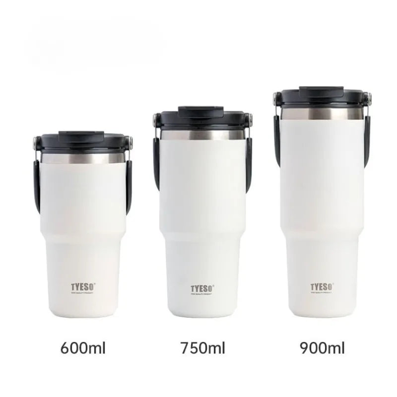 TYESO Stainless Steel Travel Mug – Double-Layer Insulated Coffee Cup & Thermo Bottle