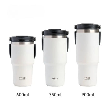 TYESO Stainless Steel Travel Mug – Double-Layer Insulated Coffee Cup & Thermo Bottle