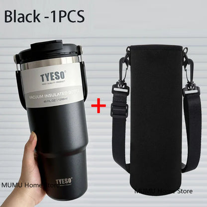 TYESO Stainless Steel Travel Mug – Double-Layer Insulated Coffee Cup & Thermo Bottle