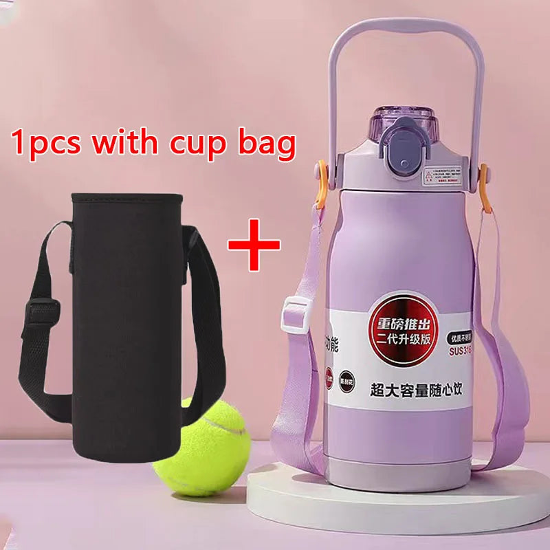 1800ML Large Capacity Stainless Steel Thermo Bottle Portable Thermos Vacuum Flasks Thermo Water Bottle Tumbler Thermoses Outdoor