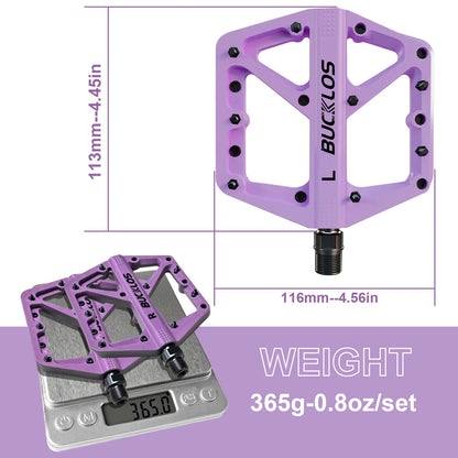 BUCKLOS Pedals DU Bearing Bicycle Pedal Platform Ultralight Nylon Road Mountain Bike Pedal Non-slip MTB Flat Pedals Bicycle Part