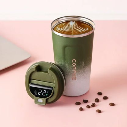 Stainless Steel Thermos Coffee Mug 380ml/510ml – Temperature Display Vacuum Flask