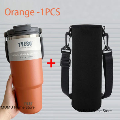 TYESO Stainless Steel Travel Mug – Double-Layer Insulated Coffee Cup & Thermo Bottle