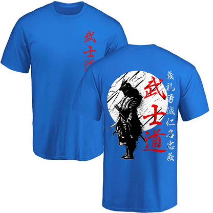 Japan Samurai Spirit T Shirts For Men Oversized 100% Cotton