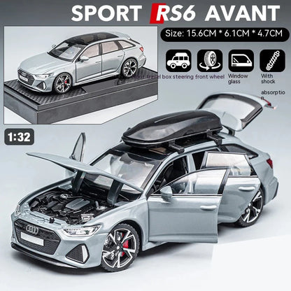 Black 1:32 RS6 Diecast Model Car – Realistic & Custom Gift for Kids