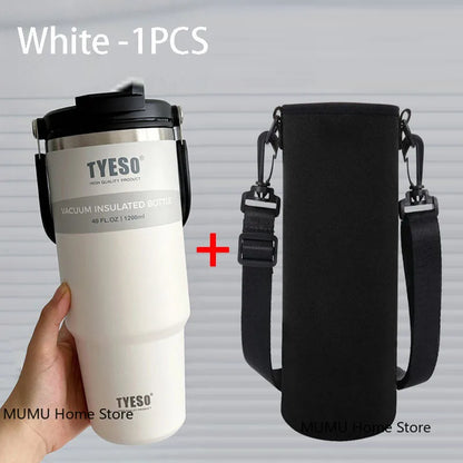 TYESO Stainless Steel Travel Mug – Double-Layer Insulated Coffee Cup & Thermo Bottle