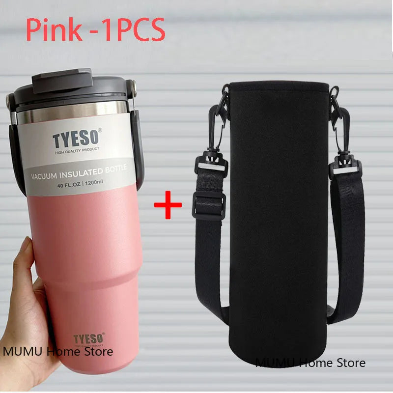 TYESO Stainless Steel Travel Mug – Double-Layer Insulated Coffee Cup & Thermo Bottle