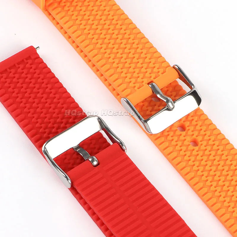 18mm 20mm 22mm Silicone Band Rubber Soft Strap for Rolex for Smartwatch Bracelet Waterproof Wristband Quick Release Watchbands