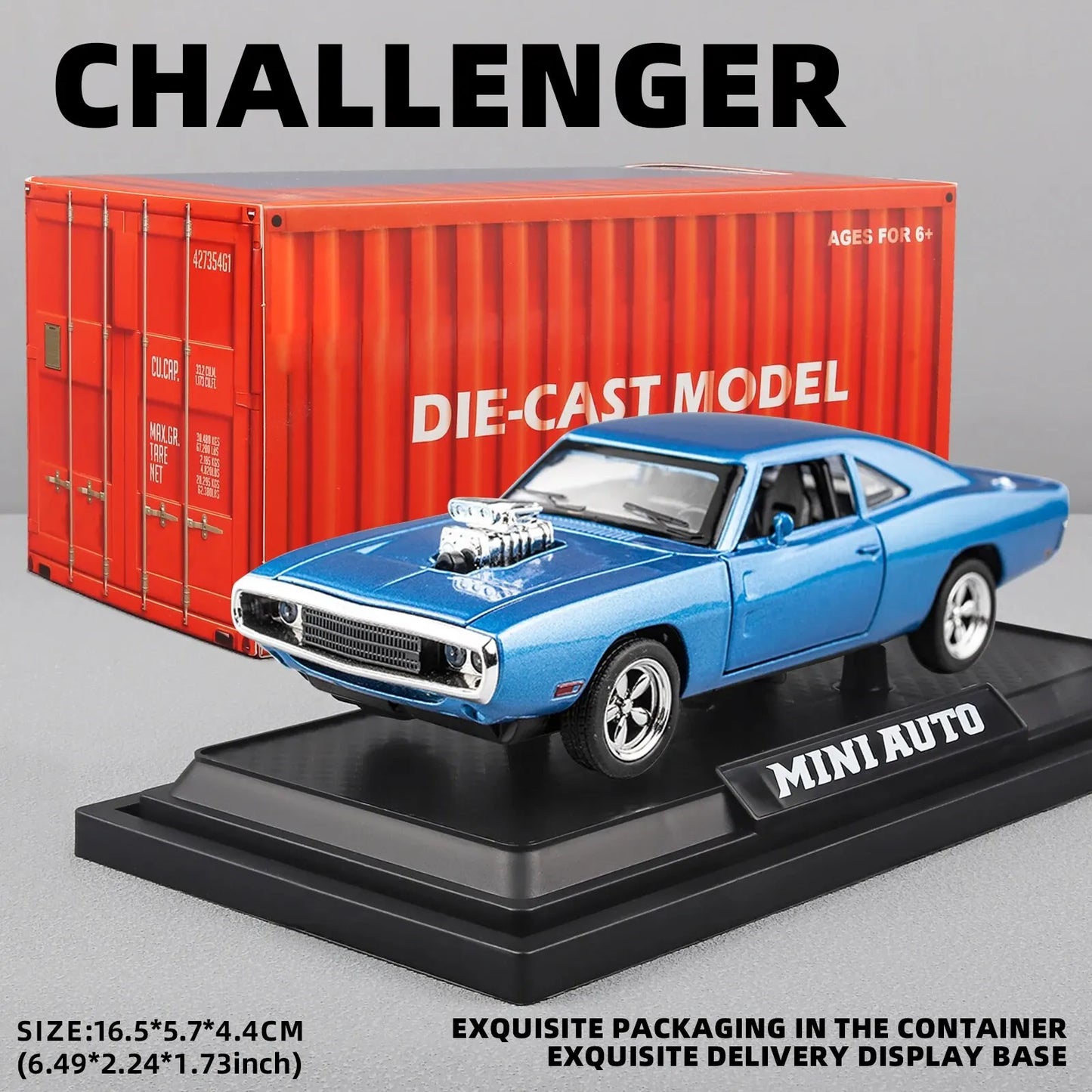 1:32 Scale 1970 Charger Diecast Model Car – Pull-Back Toy for Collectors & Kids