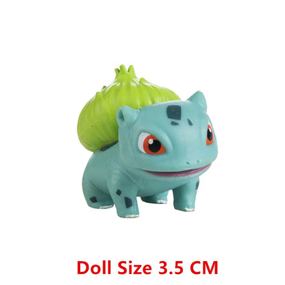 Pokemon Pokeball With Cartoons Movie Anime Figure Pikachu Charmander Eevee Squirtle Vulpix Quality Pet Action Model Toys Gifts