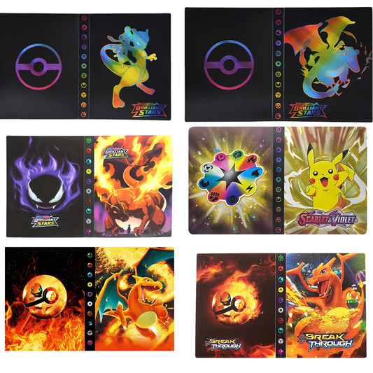 Poké mon Charizard Mewtwo Squirtle Holder Binder Collections Folder Anime Card Protector Notebook Pokémon Album 240Pcs Card Book