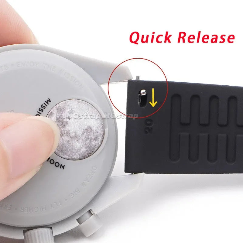 Silicone Strap 18mm 19mm 20mm 21mm 22mm 24mm Quick Release Watchband for Rolex for Omega Bracelet Waterproof Universal Wristabnd