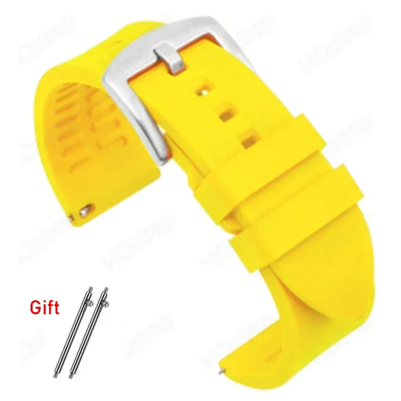 Silicone Strap 18mm 19mm 20mm 21mm 22mm 24mm Quick Release Watchband for Rolex for Omega Bracelet Waterproof Universal Wristabnd