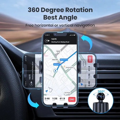 TOPK Car Phone Holder – Universal Air Vent Mount for iPhone & Android