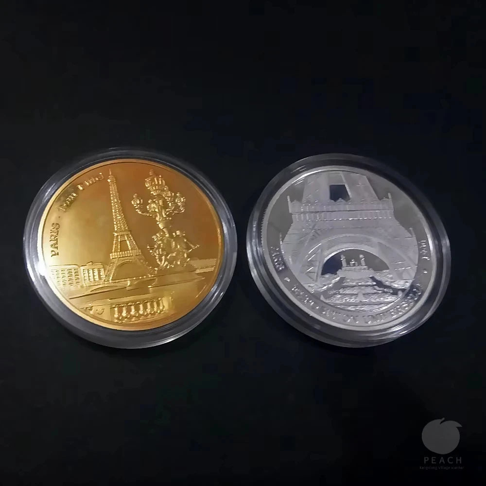 Paris Eiffel Tower Coin Collection Travel Collection Commemorative Coins Commemorative Coins Non-currency