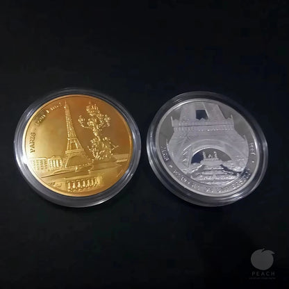 Paris Eiffel Tower Coin Collection Travel Collection Commemorative Coins Commemorative Coins Non-currency