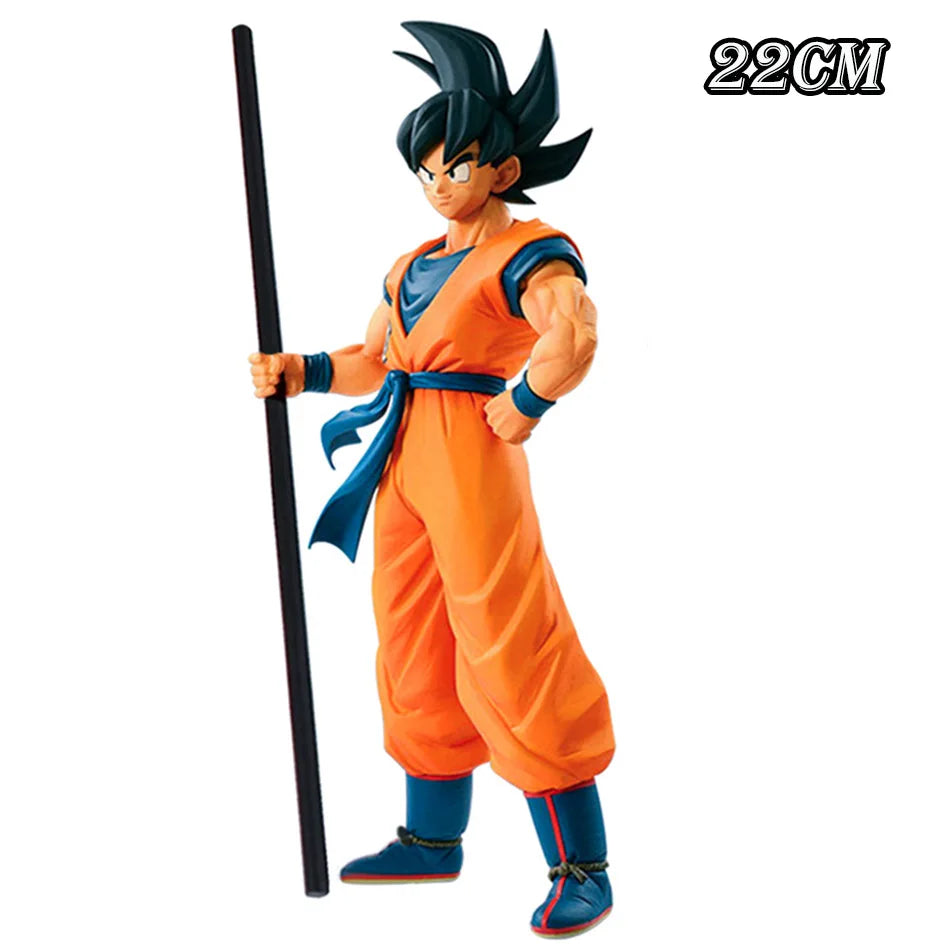 In Stock Dragon Ball Son Goku Super Saiyan Anime Figure 22cm Goku DBZ Action Figural Model Gift Collectible Figurine for Kid Toy