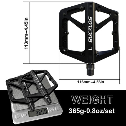 BUCKLOS Pedals DU Bearing Bicycle Pedal Platform Ultralight Nylon Road Mountain Bike Pedal Non-slip MTB Flat Pedals Bicycle Part