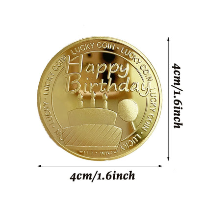 Commemorative Medal, Festival Celebration, Lucky Coin, Happy Birthday Commemoration