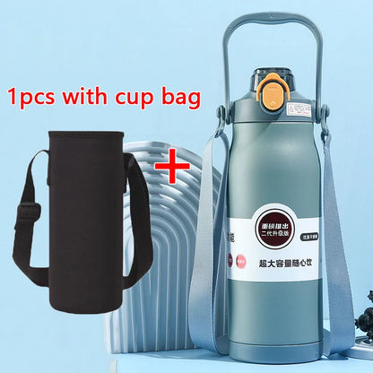 1800ML Large Capacity Stainless Steel Thermo Bottle Portable Thermos Vacuum Flasks Thermo Water Bottle Tumbler Thermoses Outdoor