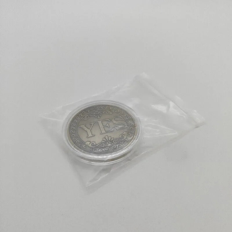 1PC Bronze Yes or No Commemorative Coin Souvenir Non-currency Coins Game Prop Challenge Coins Collection Decoration Crafts