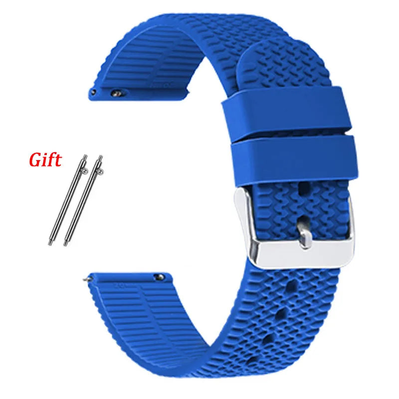 18mm 20mm 22mm Silicone Band Rubber Soft Strap for Rolex for Smartwatch Bracelet Waterproof Wristband Quick Release Watchbands
