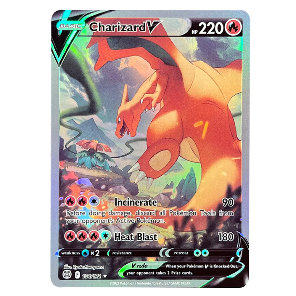 PKM Cards Holographic Charizard Ex GX Rainbow Blastoise VMAX Darkrai VSTAR Hobbies Rare Collection Battle Cards Toys Gifts
