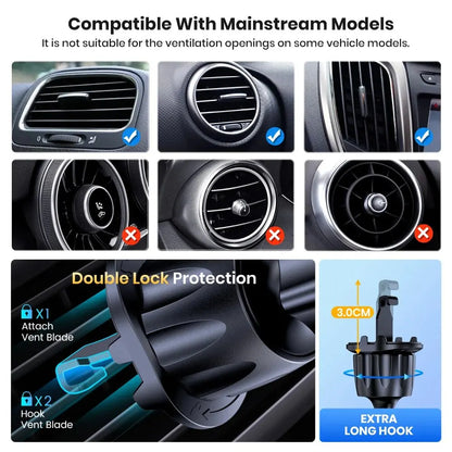 TOPK Car Phone Holder – Universal Air Vent Mount for iPhone & Android