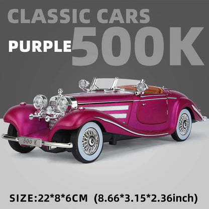 1:24 Alloy Vintage Car Model – Classic 500K & CLK-GTR Collection Piece