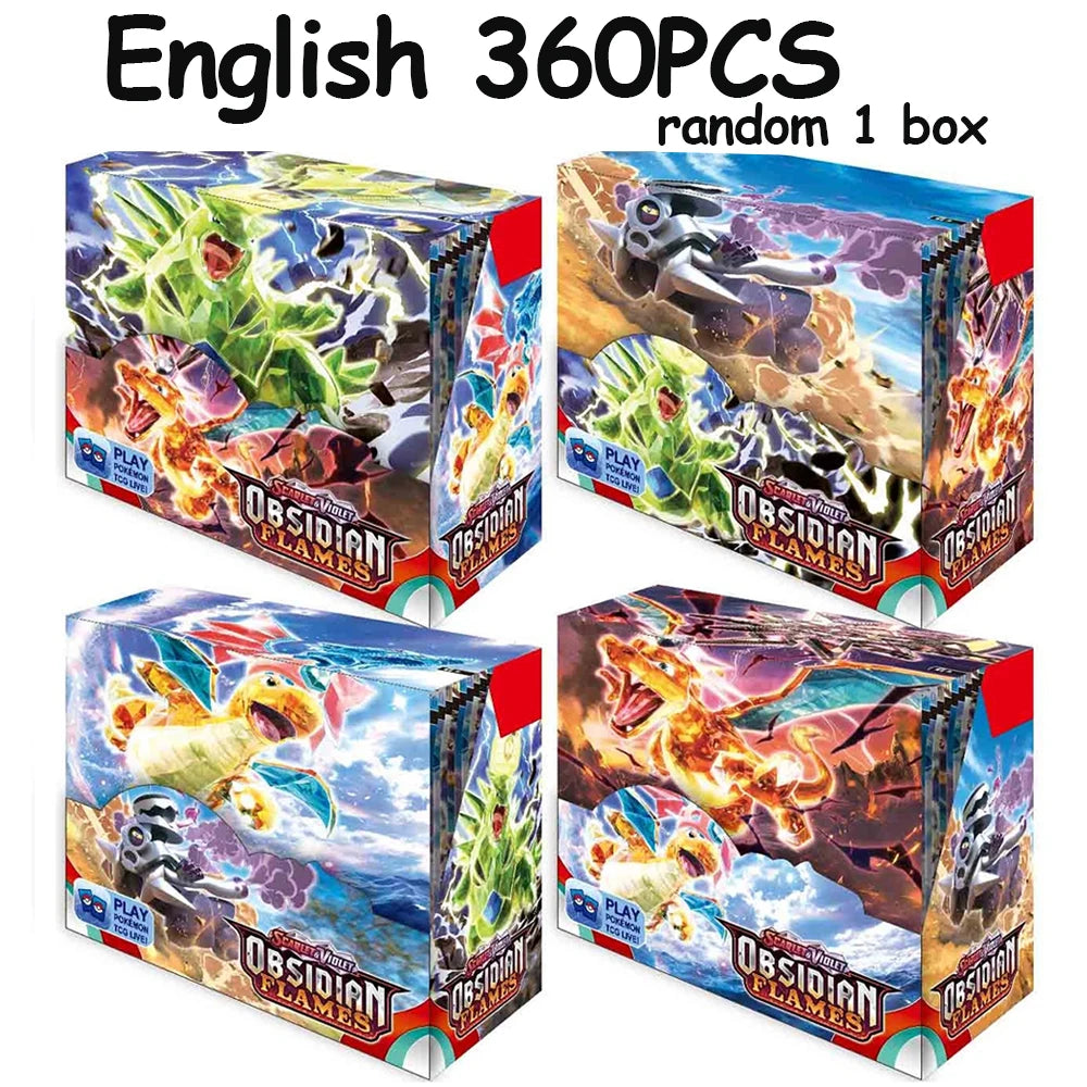 Spanish/French/Spanish Pokémon TCG: Silver Tempest Booster OBSIDIAM FLAMES  PARADOX RIFT Display Pokemon Cards Kids Toys