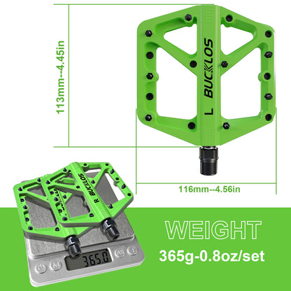 BUCKLOS Pedals DU Bearing Bicycle Pedal Platform Ultralight Nylon Road Mountain Bike Pedal Non-slip MTB Flat Pedals Bicycle Part